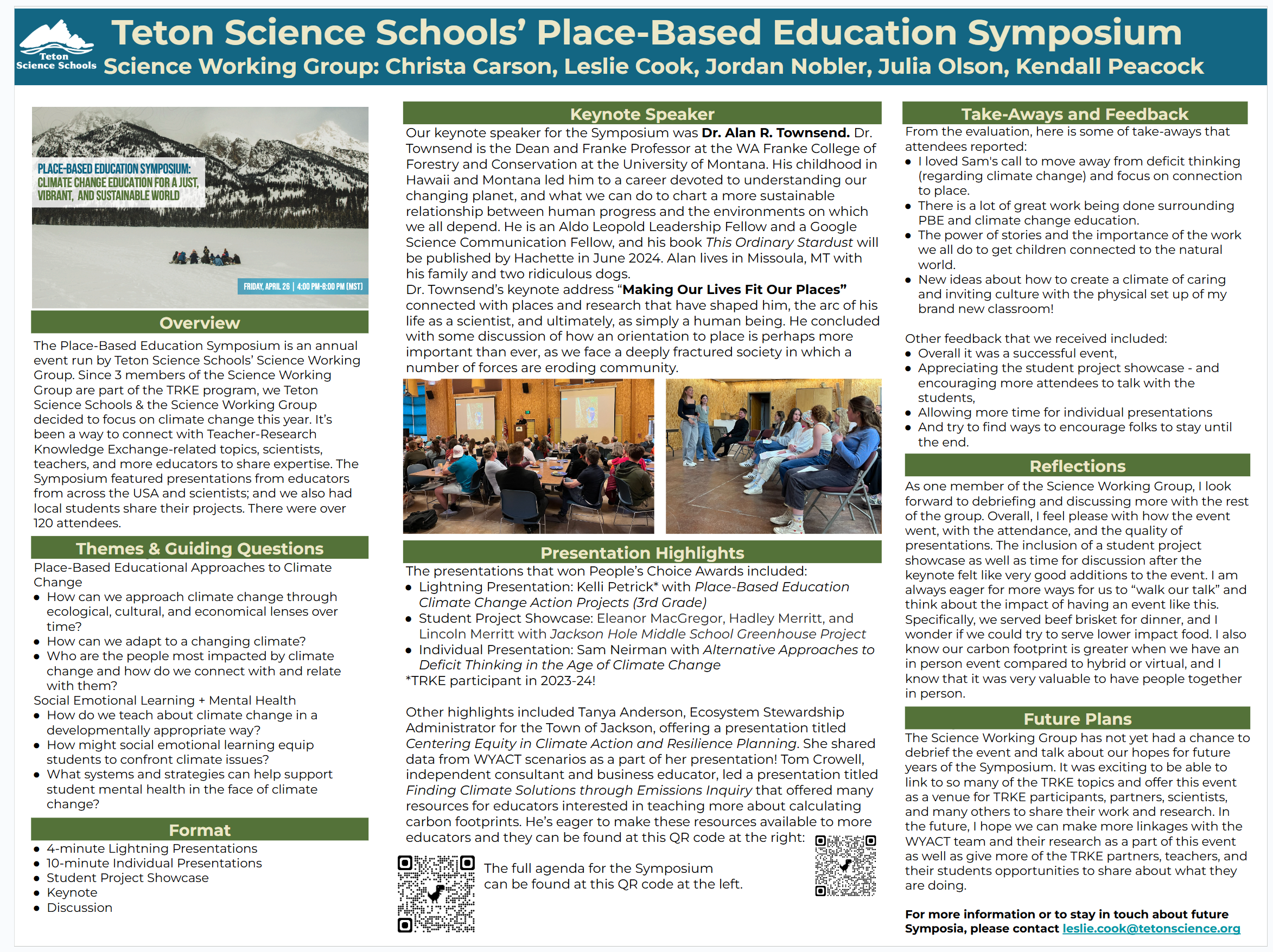 Highlights from the Teton Science Schools’ Place-Based Education Symposium